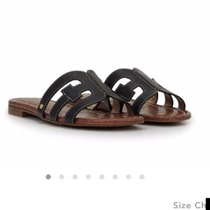 Sam Edelman Bay Slide Sandal in Black Leather